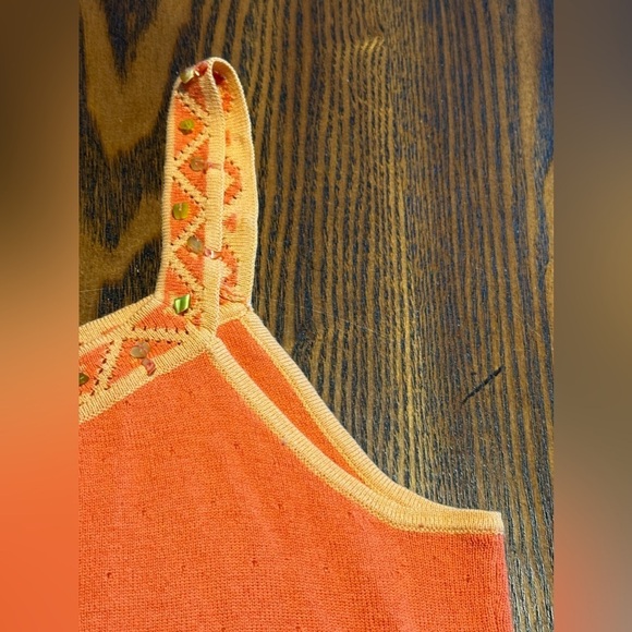 Vintage Y2K Sigrid Olsen Babydoll camisoleTank Top Silk Cotton Embellished M - Picture 8 of 13